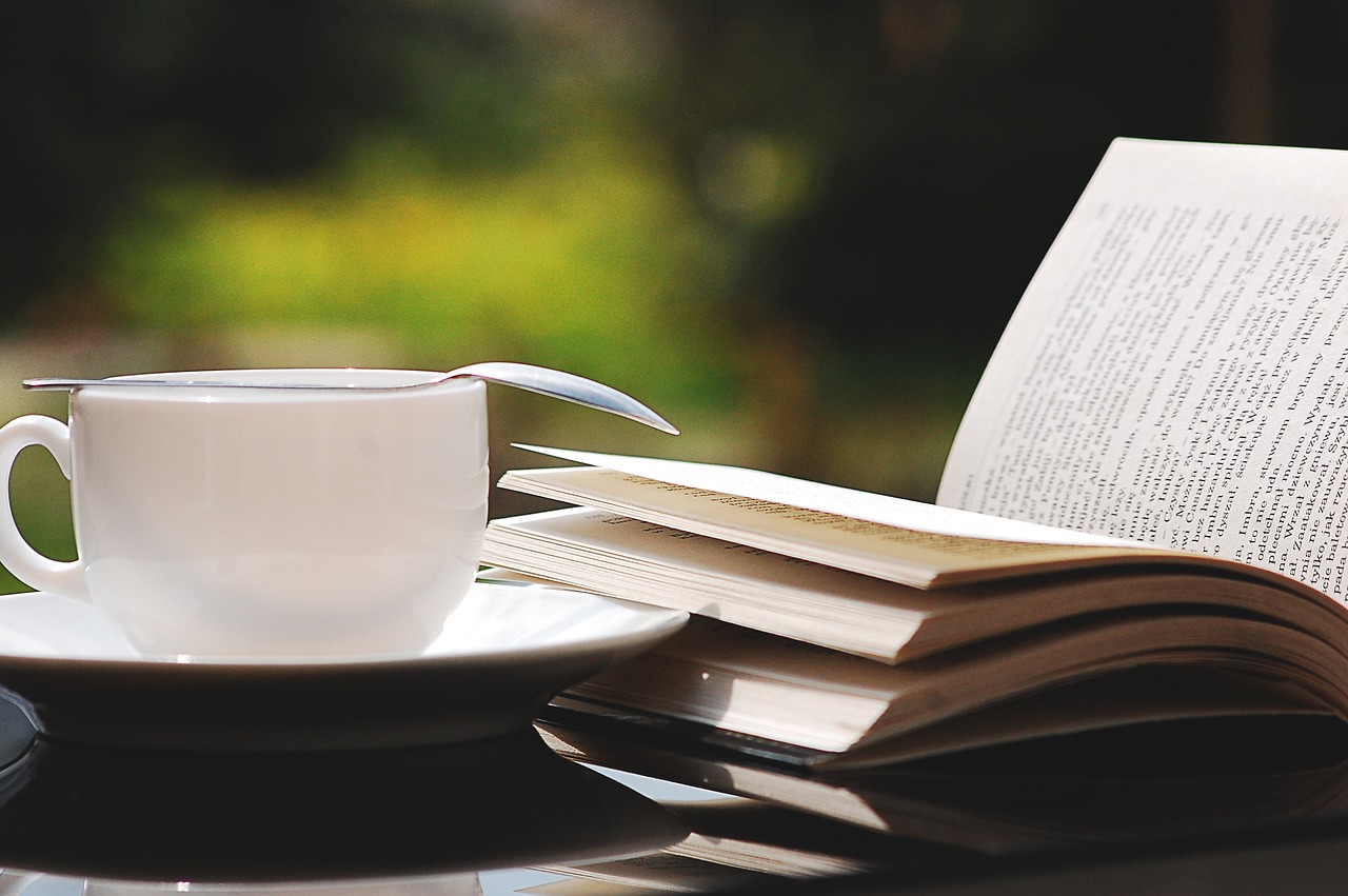 book and cup of tea